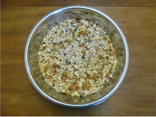 A double batch of muesli (this will last me about a month).