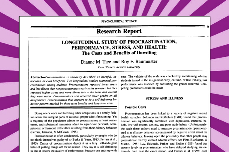 Longitudinal study on procrastination